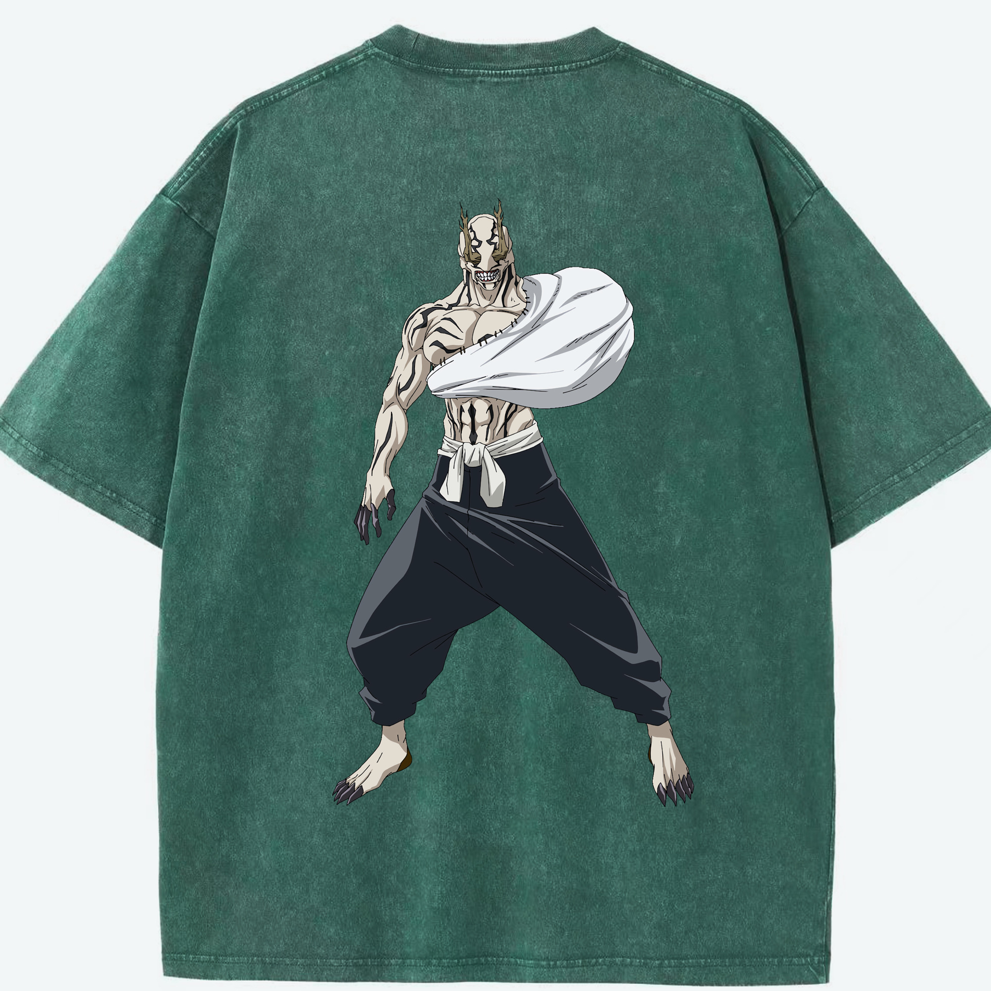 （画像用） 呪術廻戦 Jujutsu Kaisen 綿100% ヴィンテージ風 半袖Tシャツ（背面プリント）